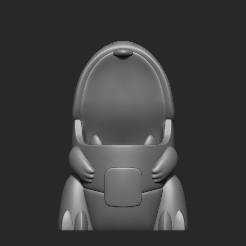 POKEMON - FUECOCO PENCIL HOLDER AND PLANTER 3D print model_5