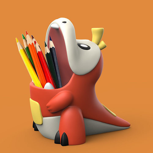POKEMON - FUECOCO PENCIL HOLDER AND PLANTER 3D print model