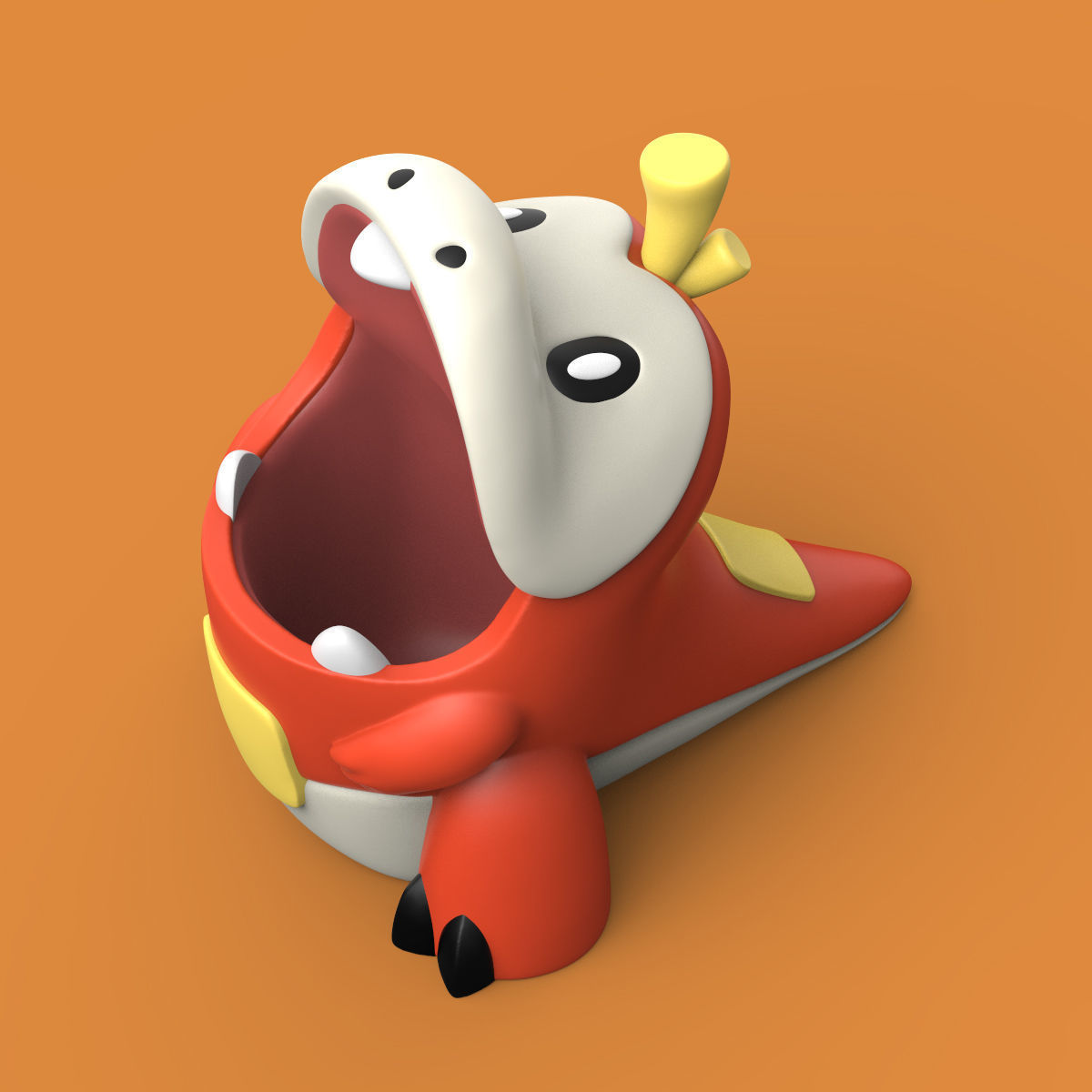 POKEMON - FUECOCO PENCIL HOLDER AND PLANTER 3D print model_3