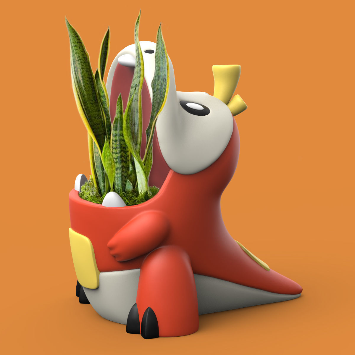 POKEMON - FUECOCO PENCIL HOLDER AND PLANTER 3D print model_1