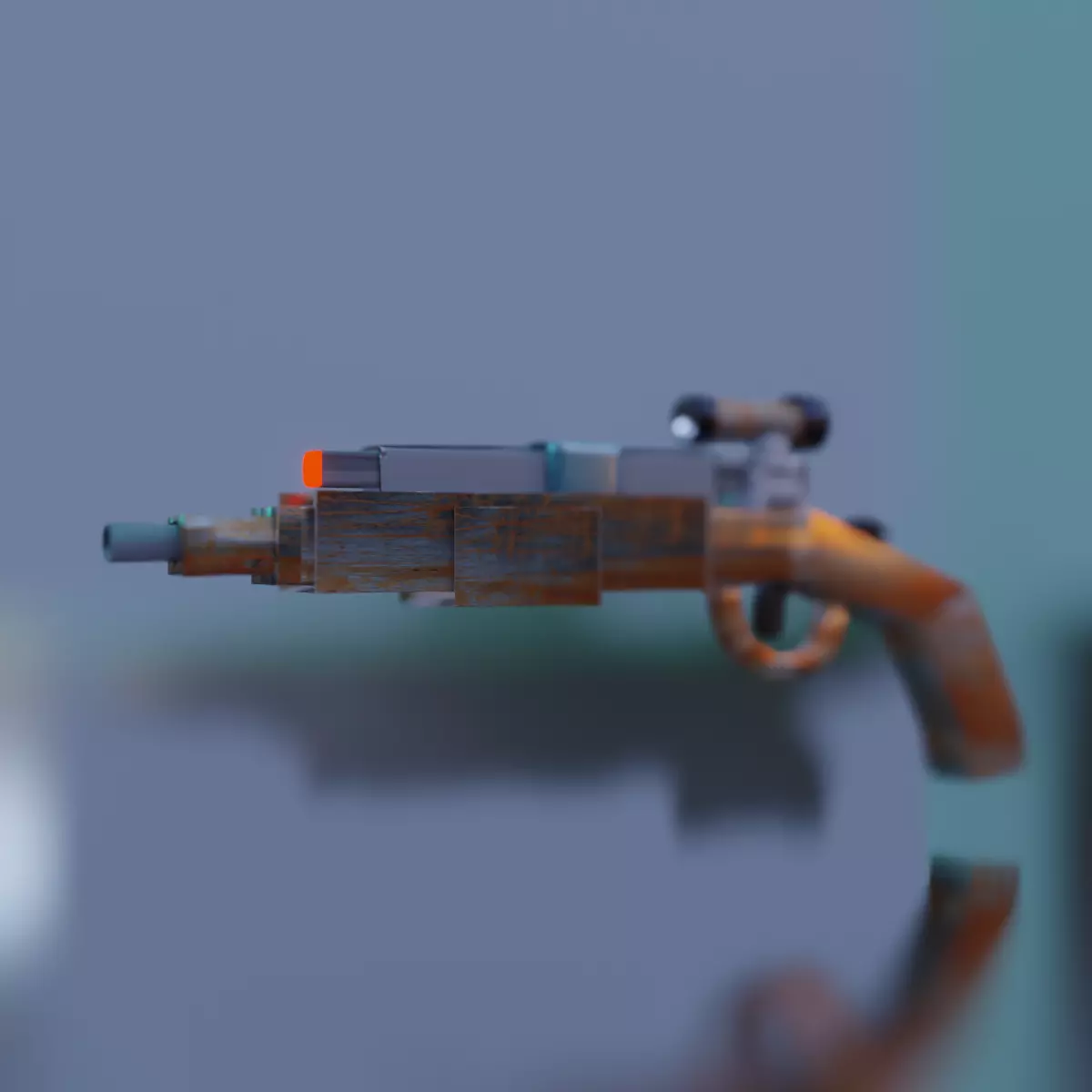 gun game Low-poly 3D model