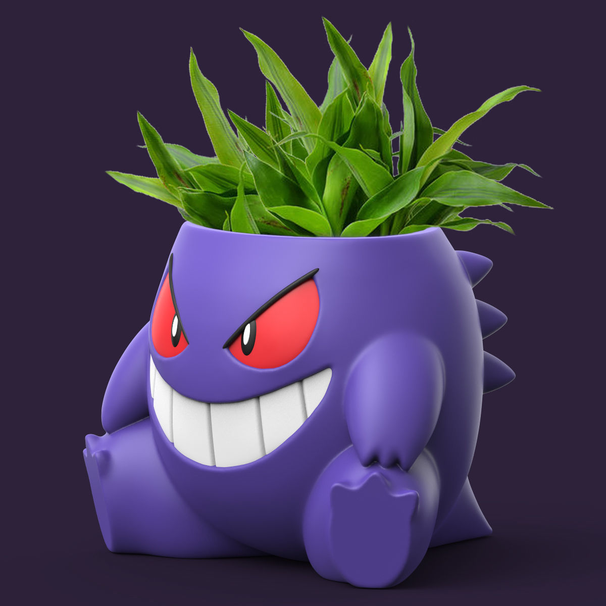 POKEMON - GENGAR PENCIL HOLDER AND PLANTER 3D print model_2