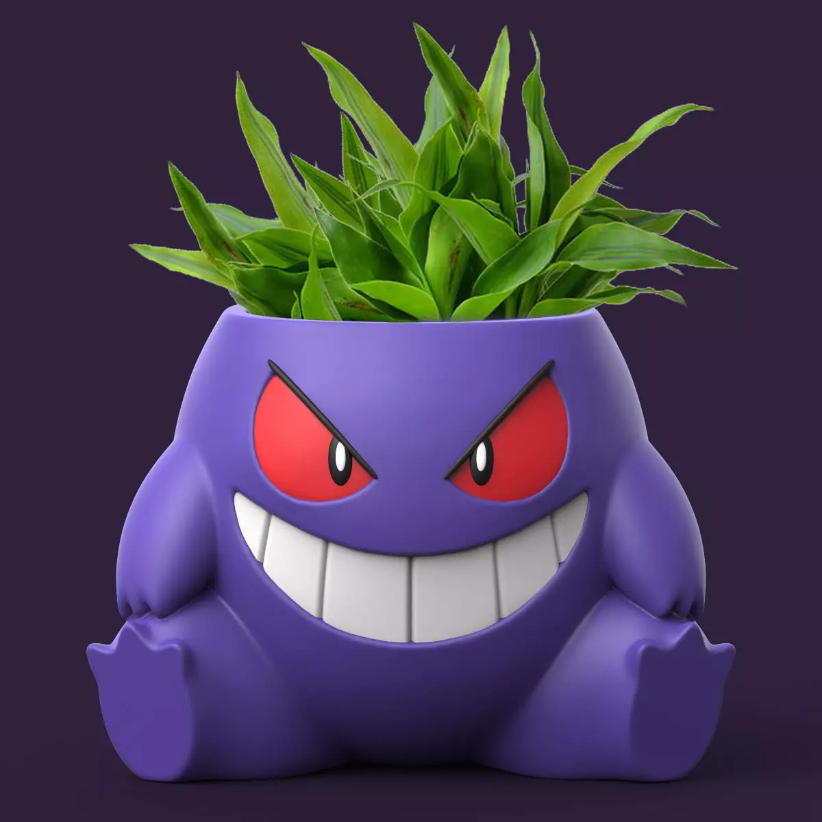 POKEMON - GENGAR PENCIL HOLDER AND PLANTER 3D print model_0