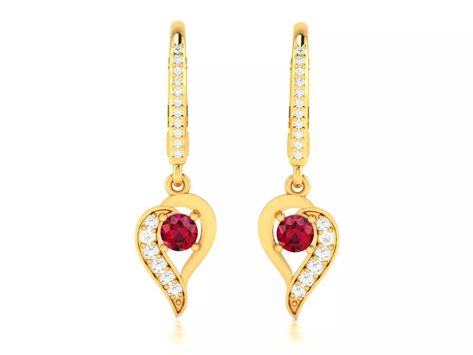 Diamond Earrings 3D print model