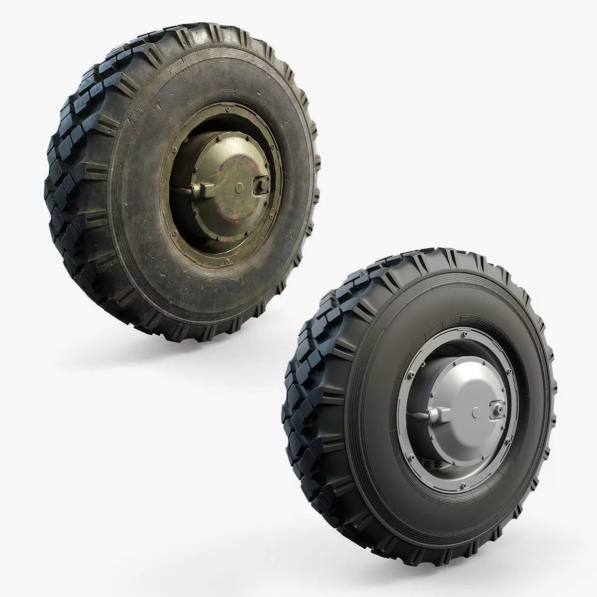BTR-4 and BTR-3 Wheel Low-poly 3D model_0