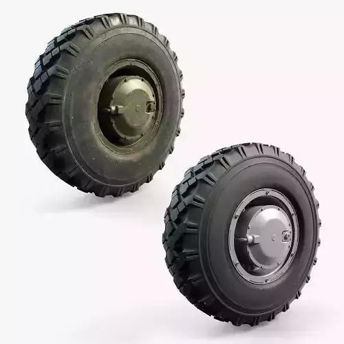 BTR-4 and BTR-3 Wheel  Low-poly 3D model