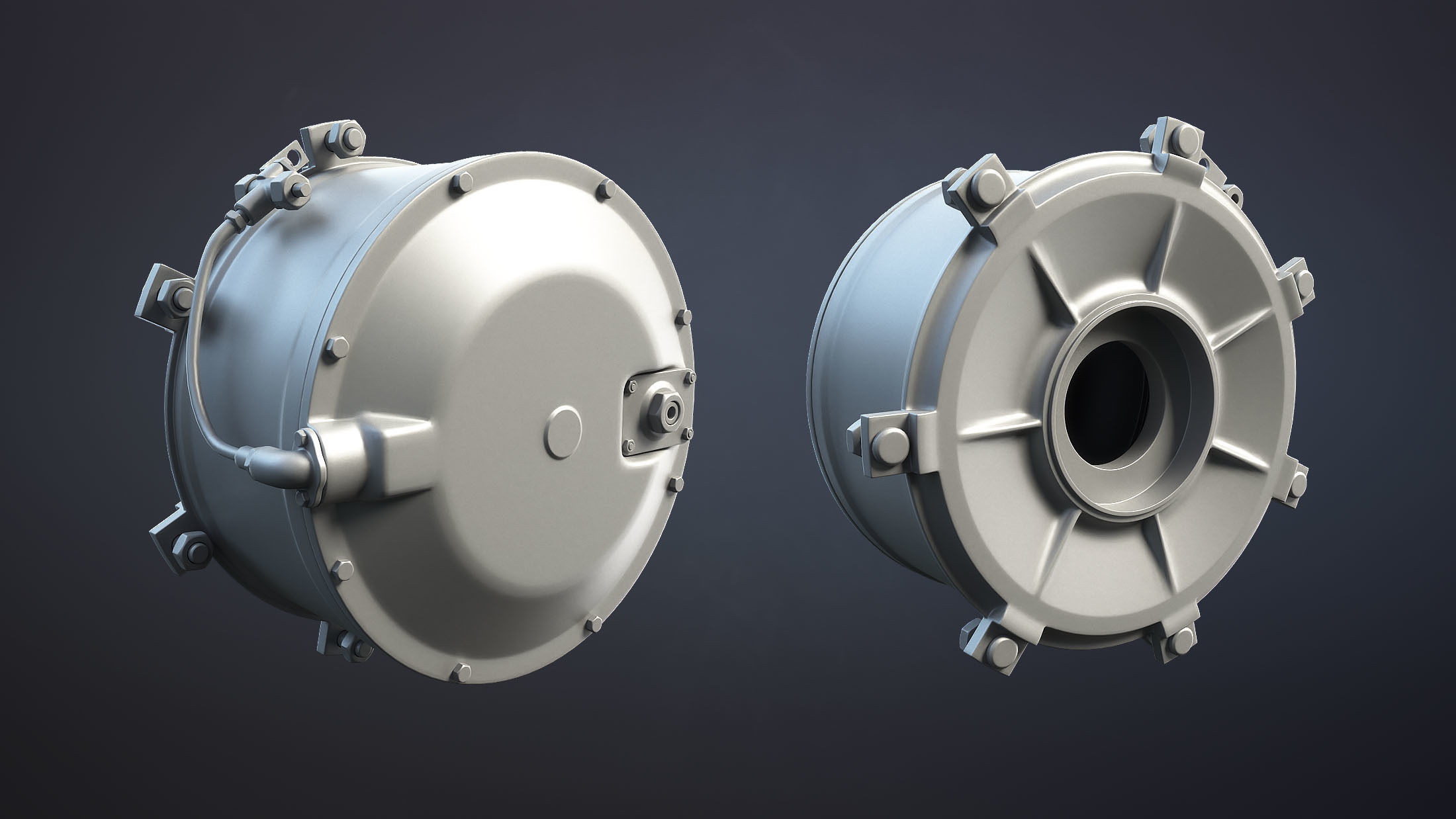 BTR-4 and BTR-3 Wheel Low-poly 3D model_11