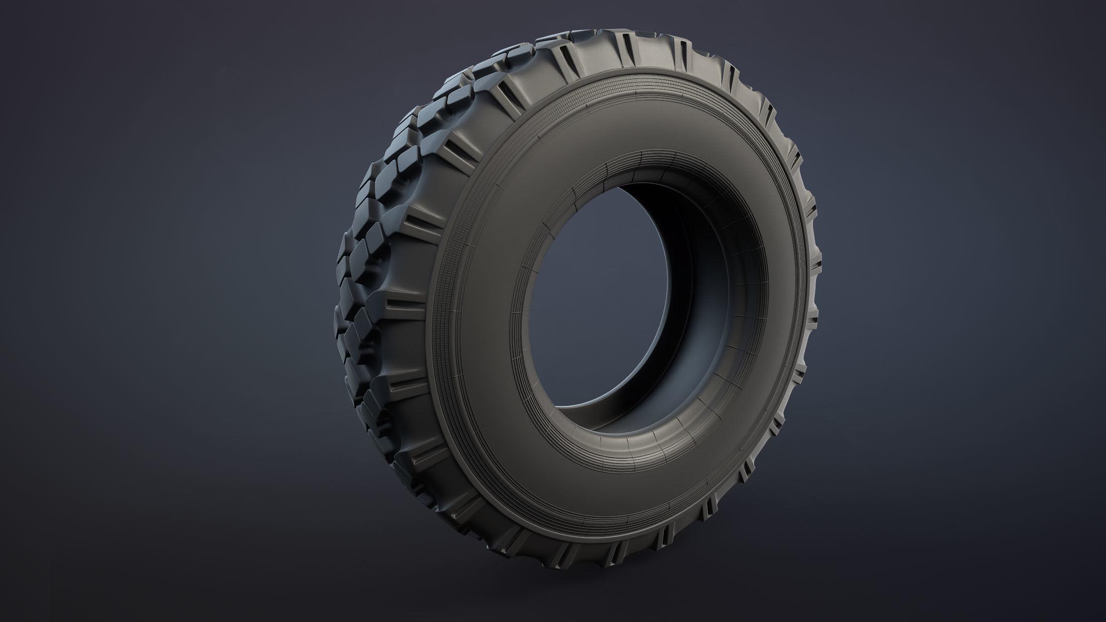 BTR-4 and BTR-3 Wheel Low-poly 3D model_9