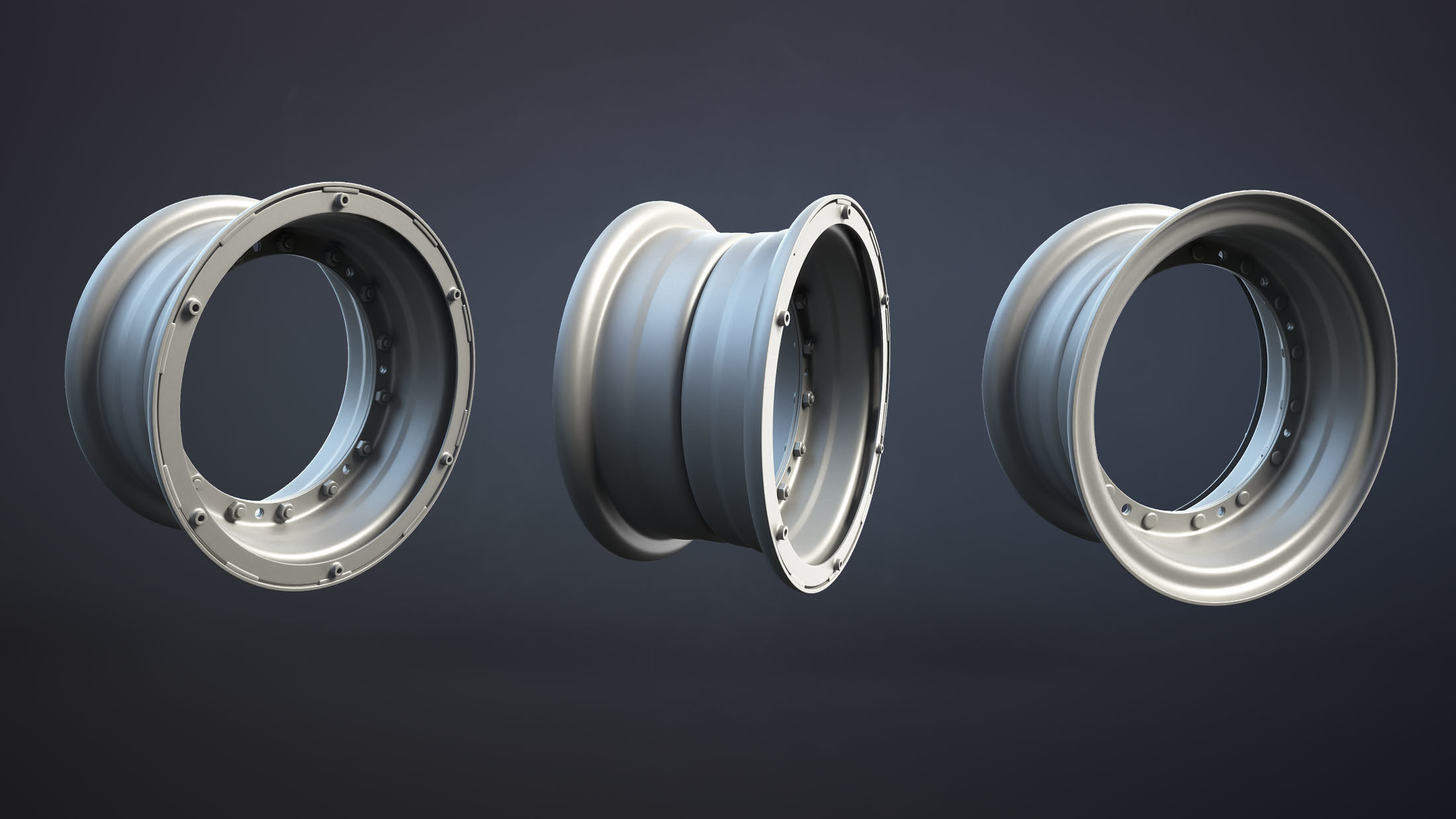 BTR-4 and BTR-3 Wheel Low-poly 3D model_10