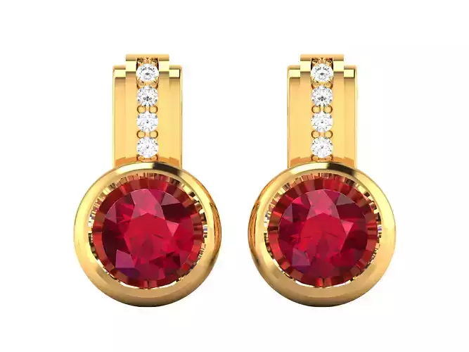 Diamond Earrings 3D print model