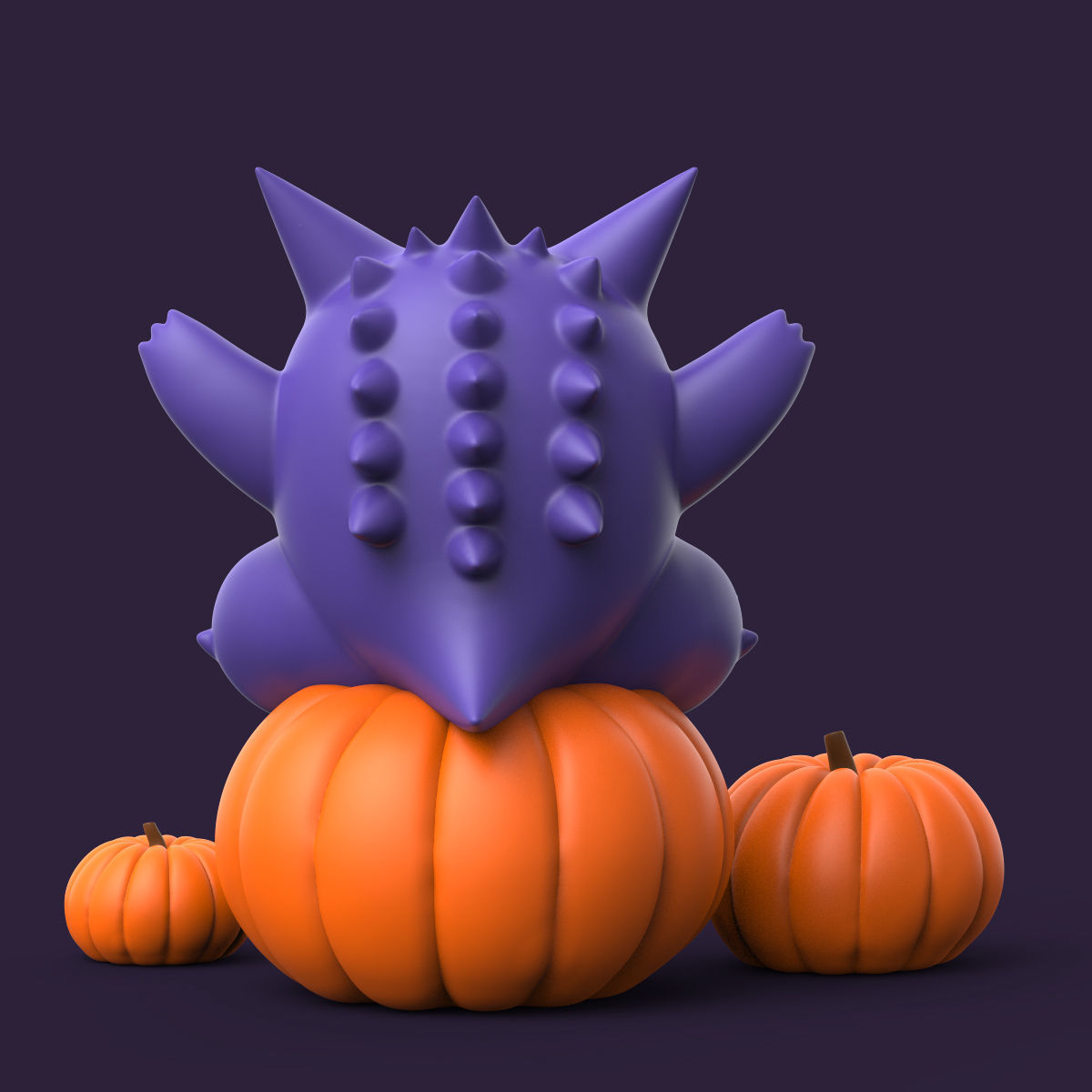 POKEMON - HALLOWEEN GENGAR 3D print model_1
