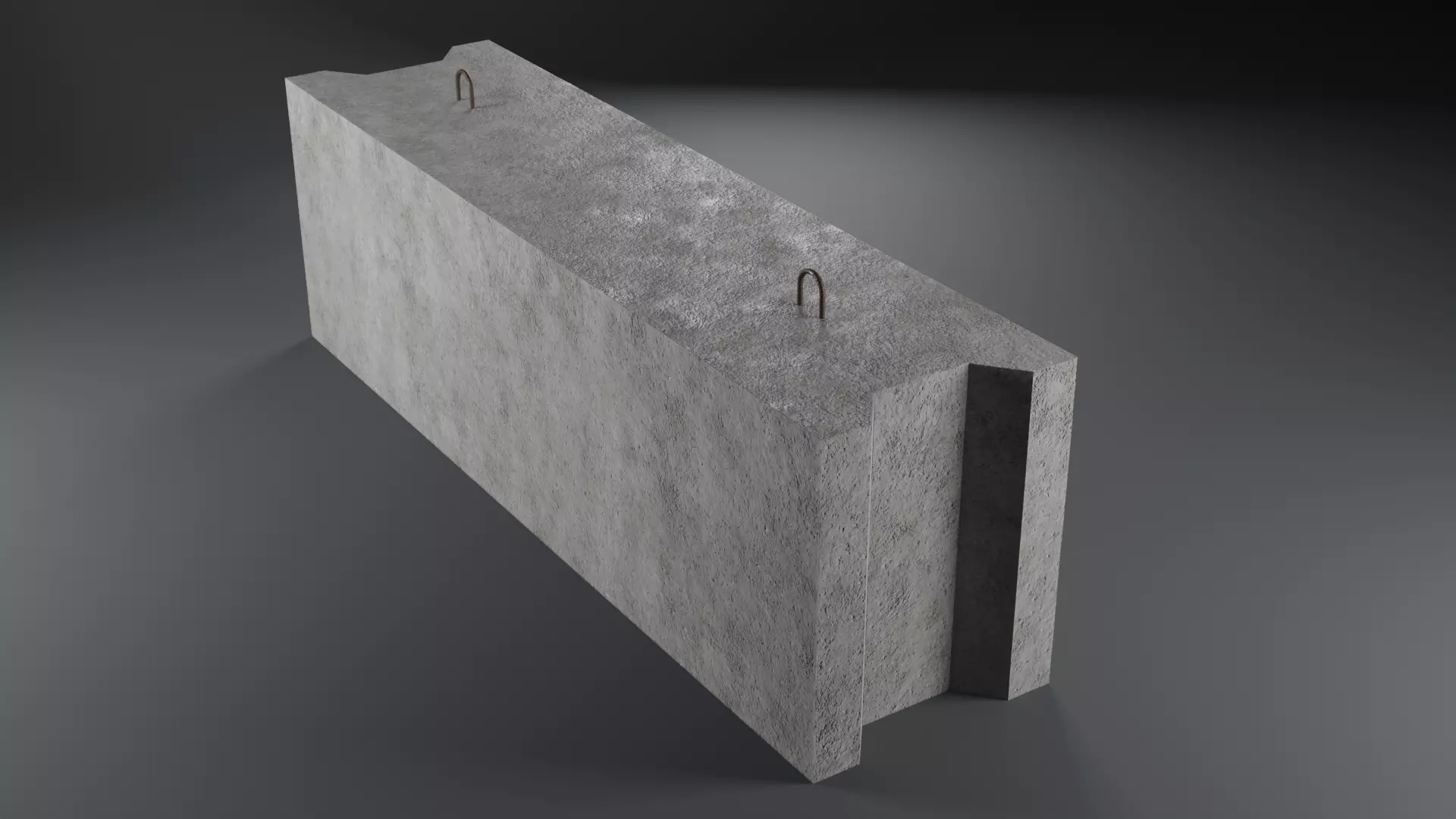 Concerte barrier Low-poly 3D model Free low-poly 3D model