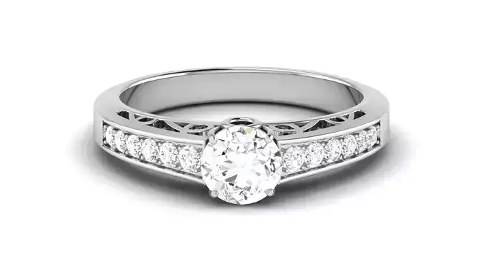 Solitaire Wedding Engagement Ring Bridal Ring