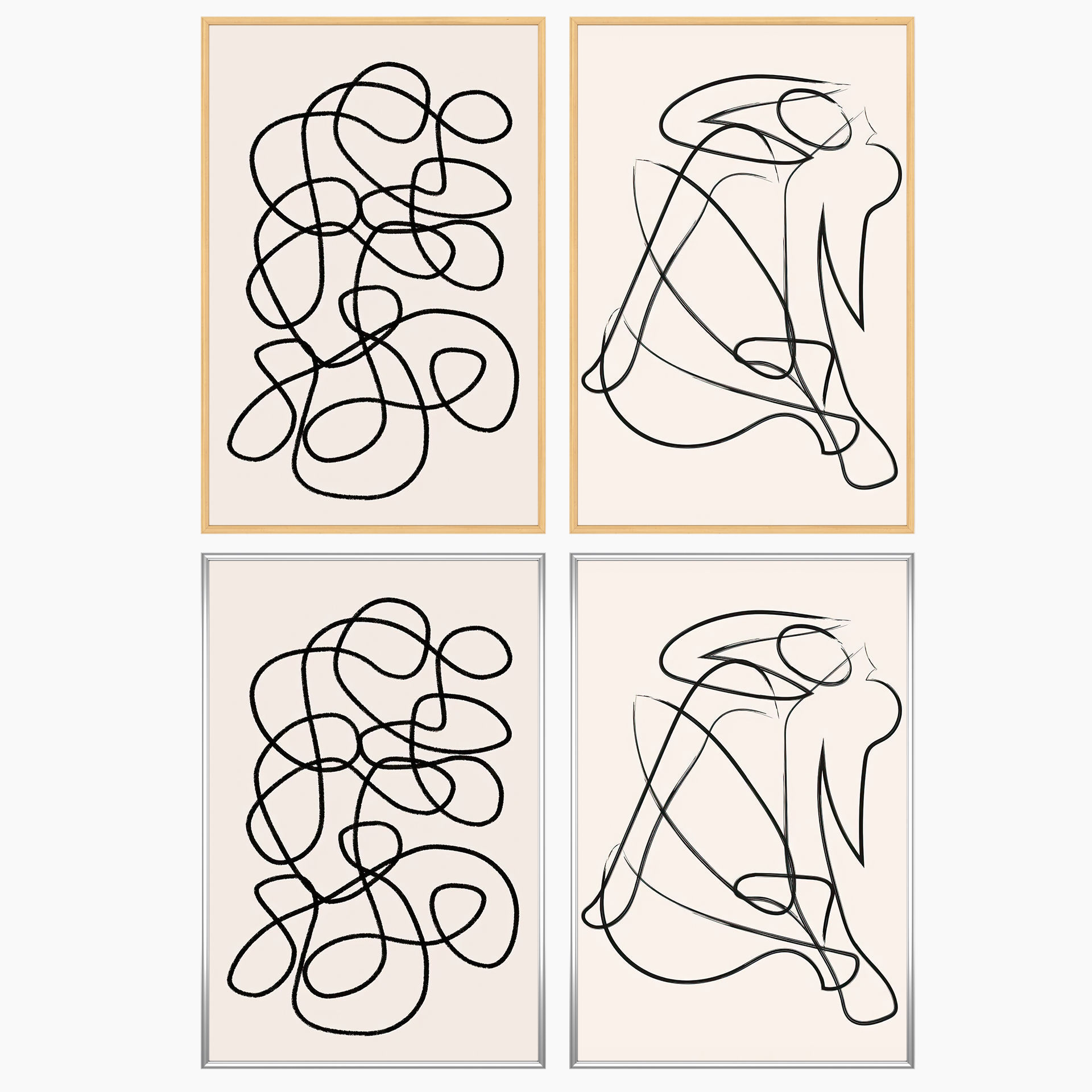 Wall Art Set 3670 3D model_2