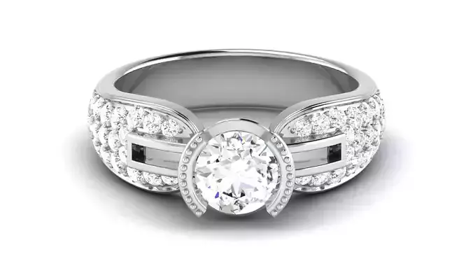 Solitaire Wedding Engagement Ring Bridal Ring