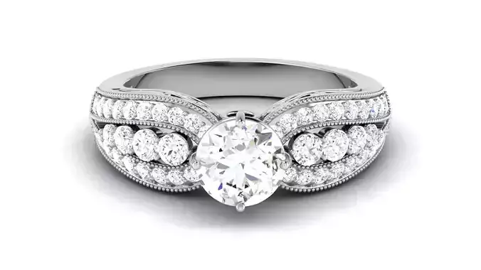 Solitaire Wedding Engagement Ring Bridal Ring