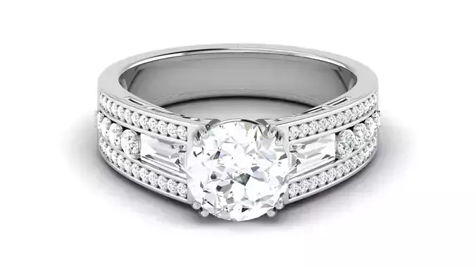 Solitaire Wedding Engagement Ring Bridal Ring
