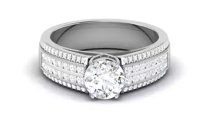 Solitaire Wedding Engagement Ring Bridal Ring