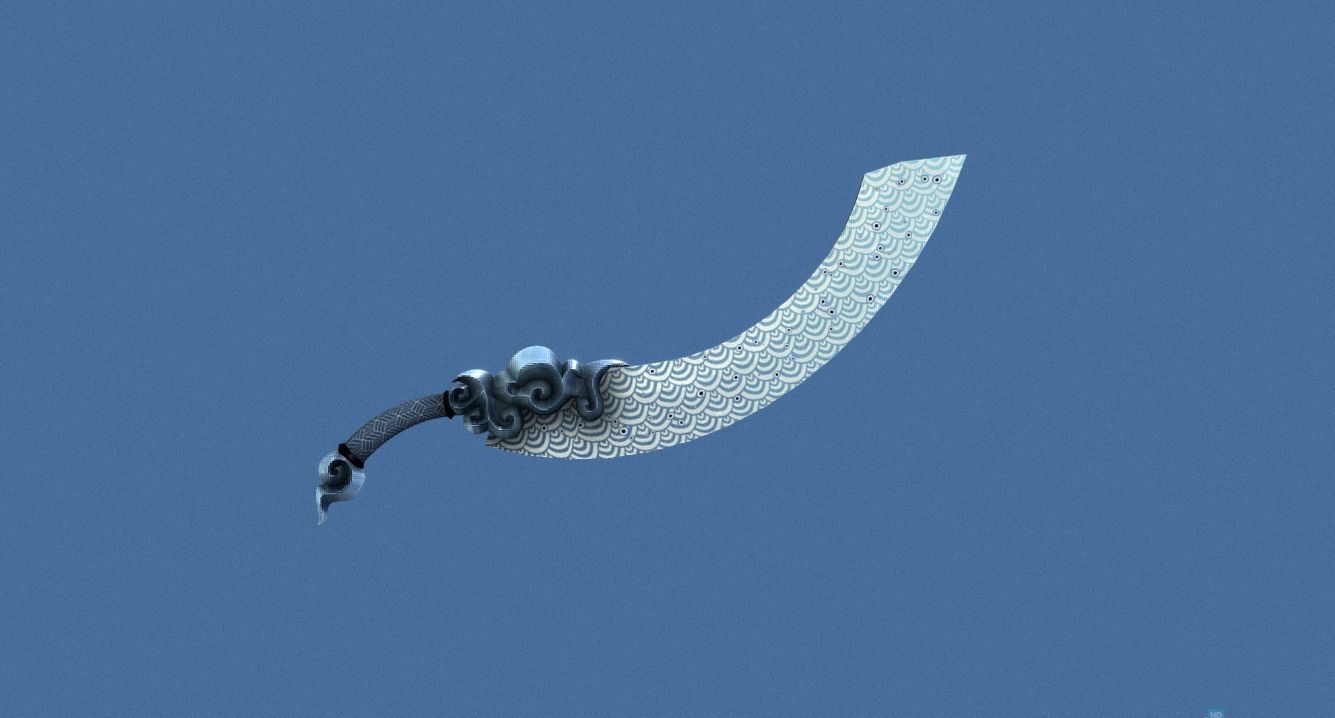 The Evil Cutter Melee Low-poly 3D model_4