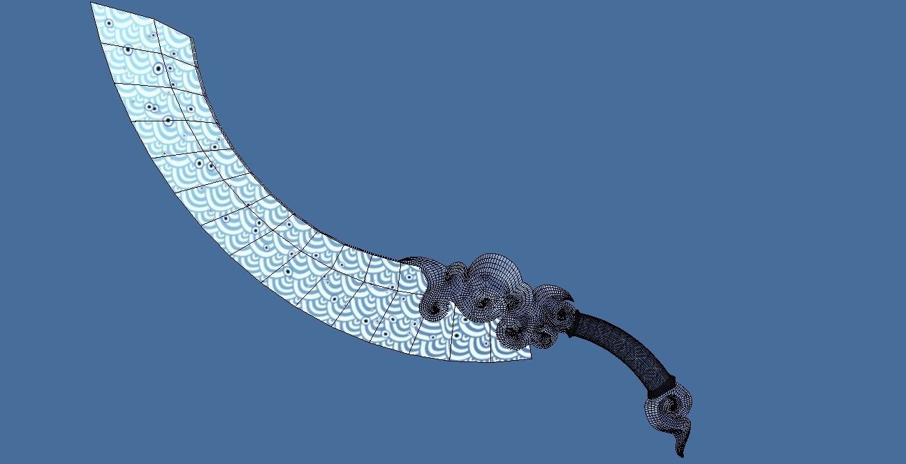 The Evil Cutter Melee Low-poly 3D model_2