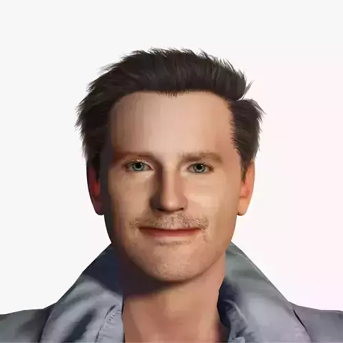 Bradley Cooper is singing 3D Rigged model ready for animation