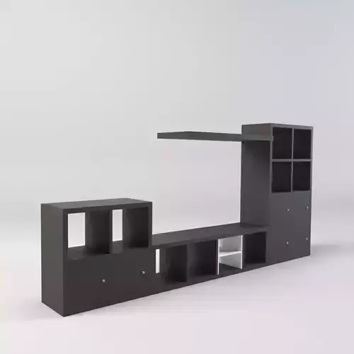 Storage combination with shelf