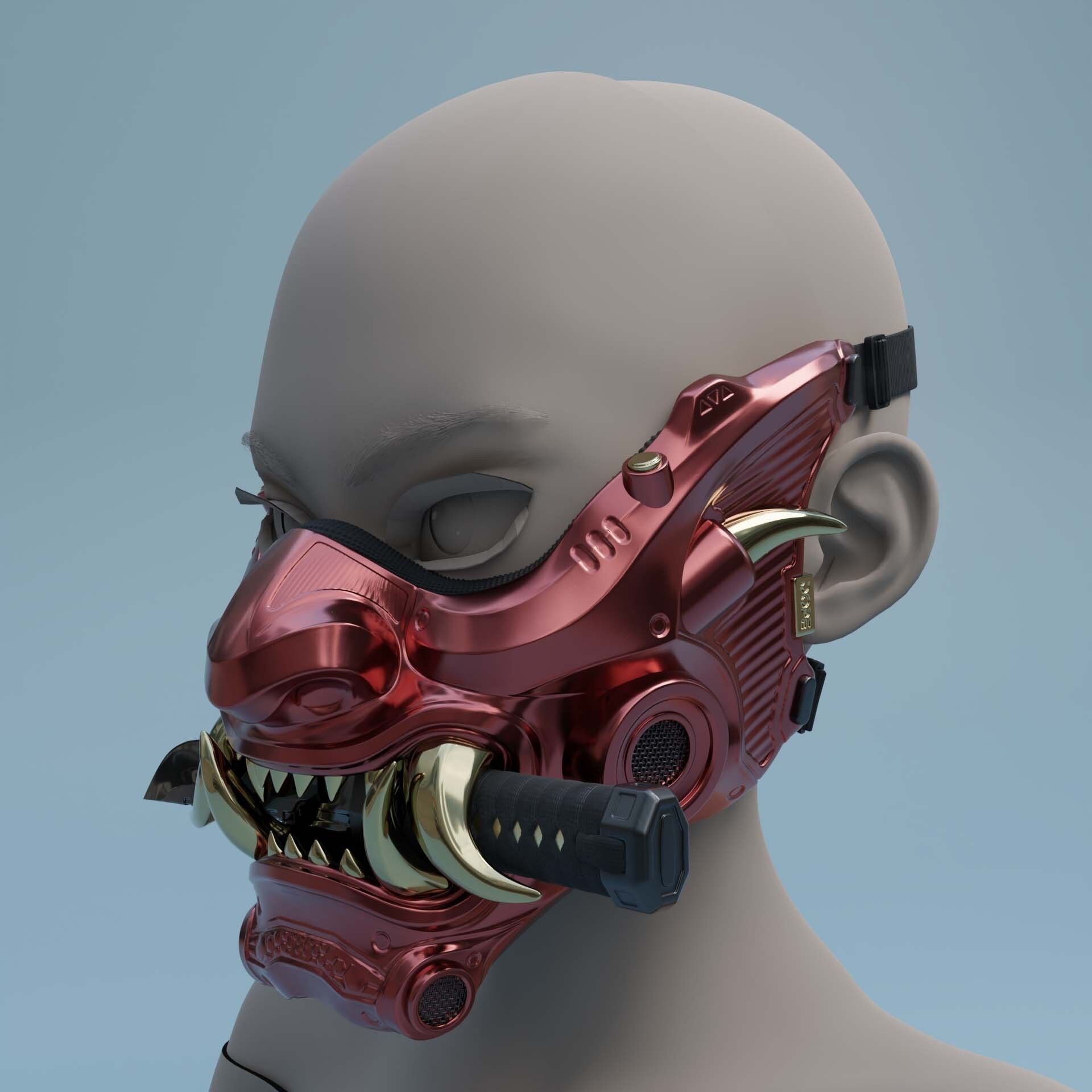 Katana Mask  3D print model_1