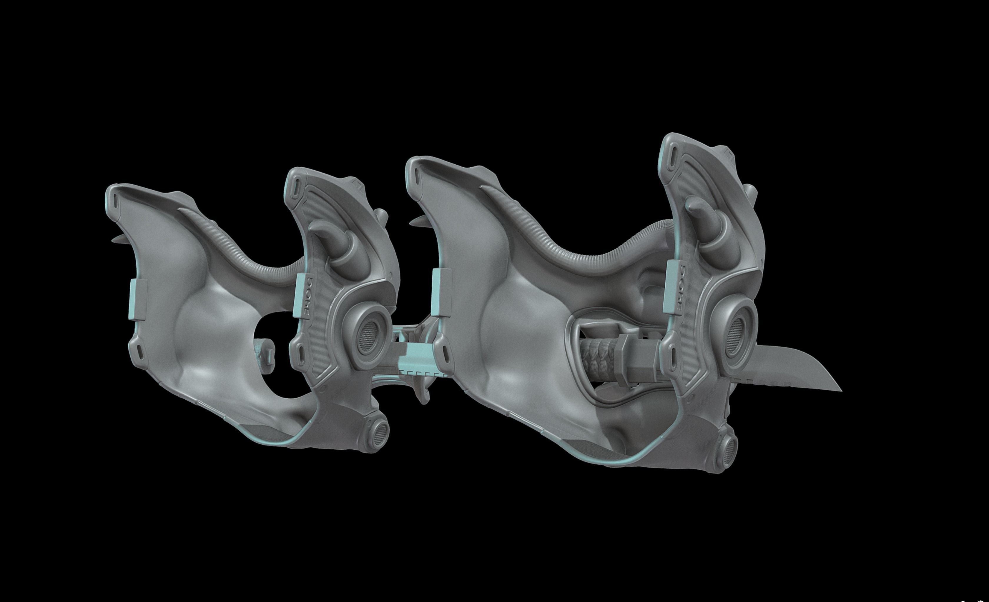 Katana Mask  3D print model_4