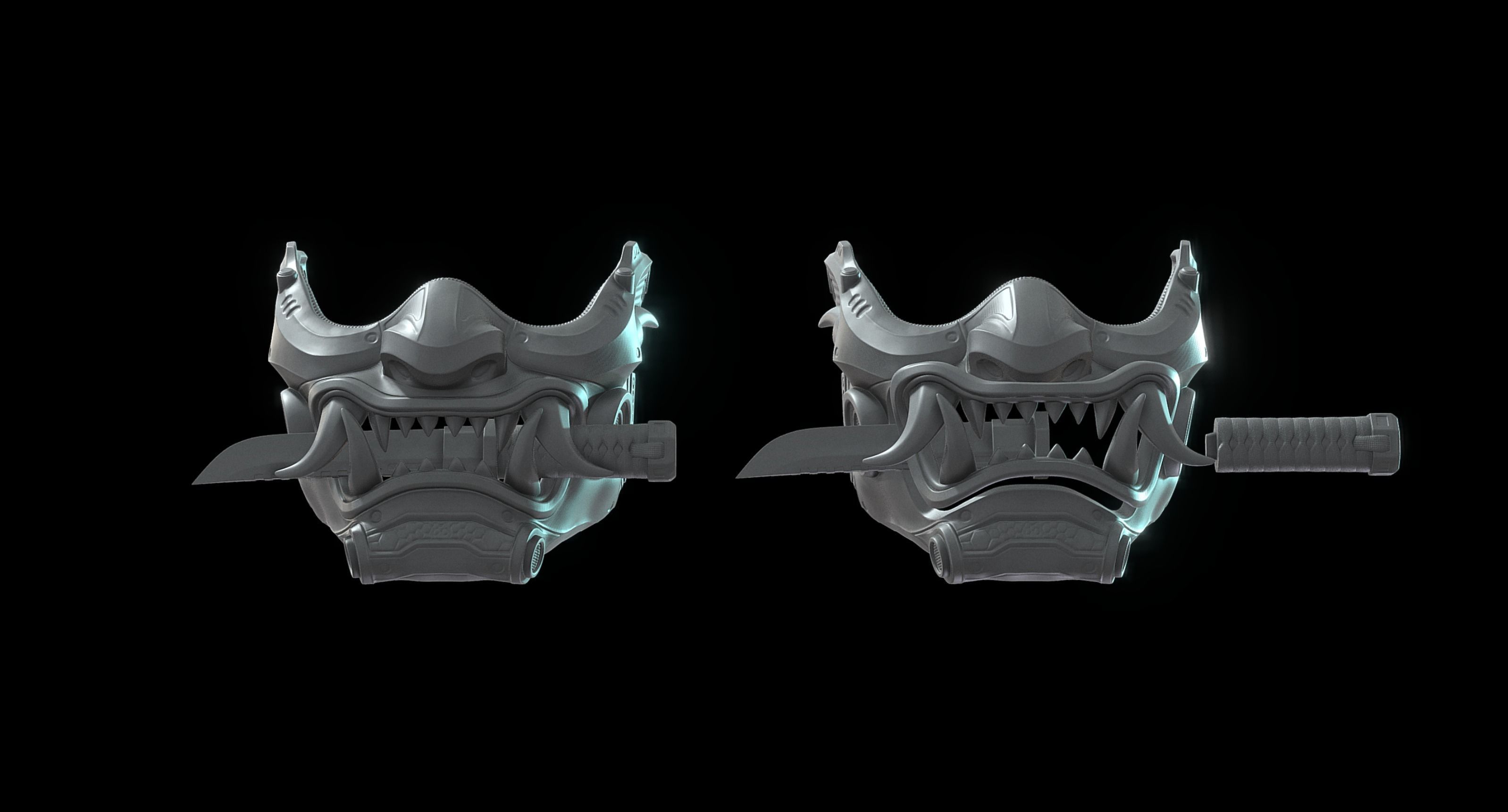 Katana Mask  3D print model_2
