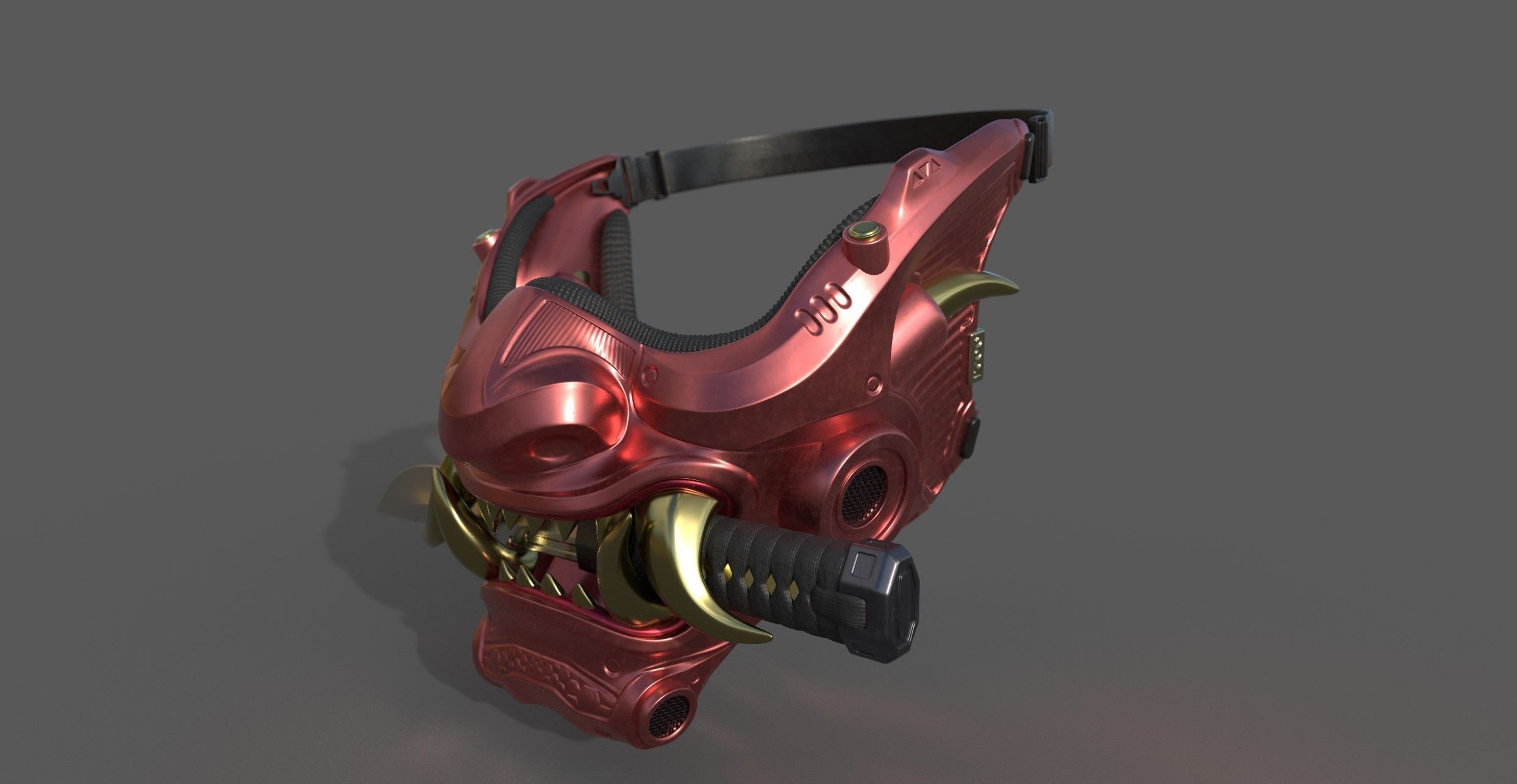 Katana Mask  3D print model_6