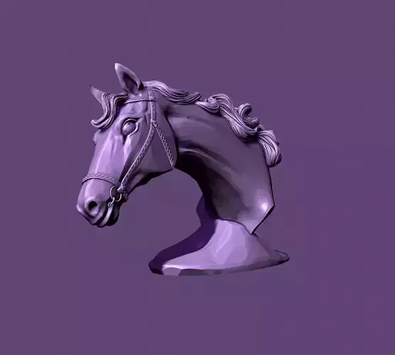 horse bust 3D print model