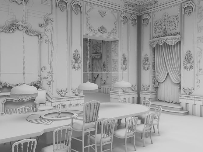 Barocco style Casino 3D model