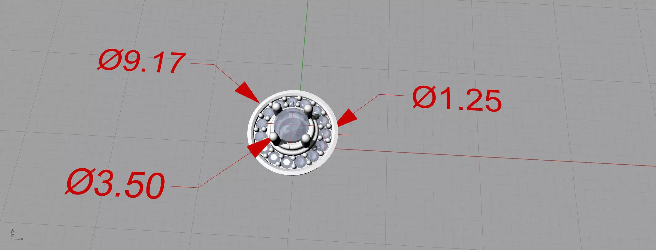 Earrings diamond 3D print model_0