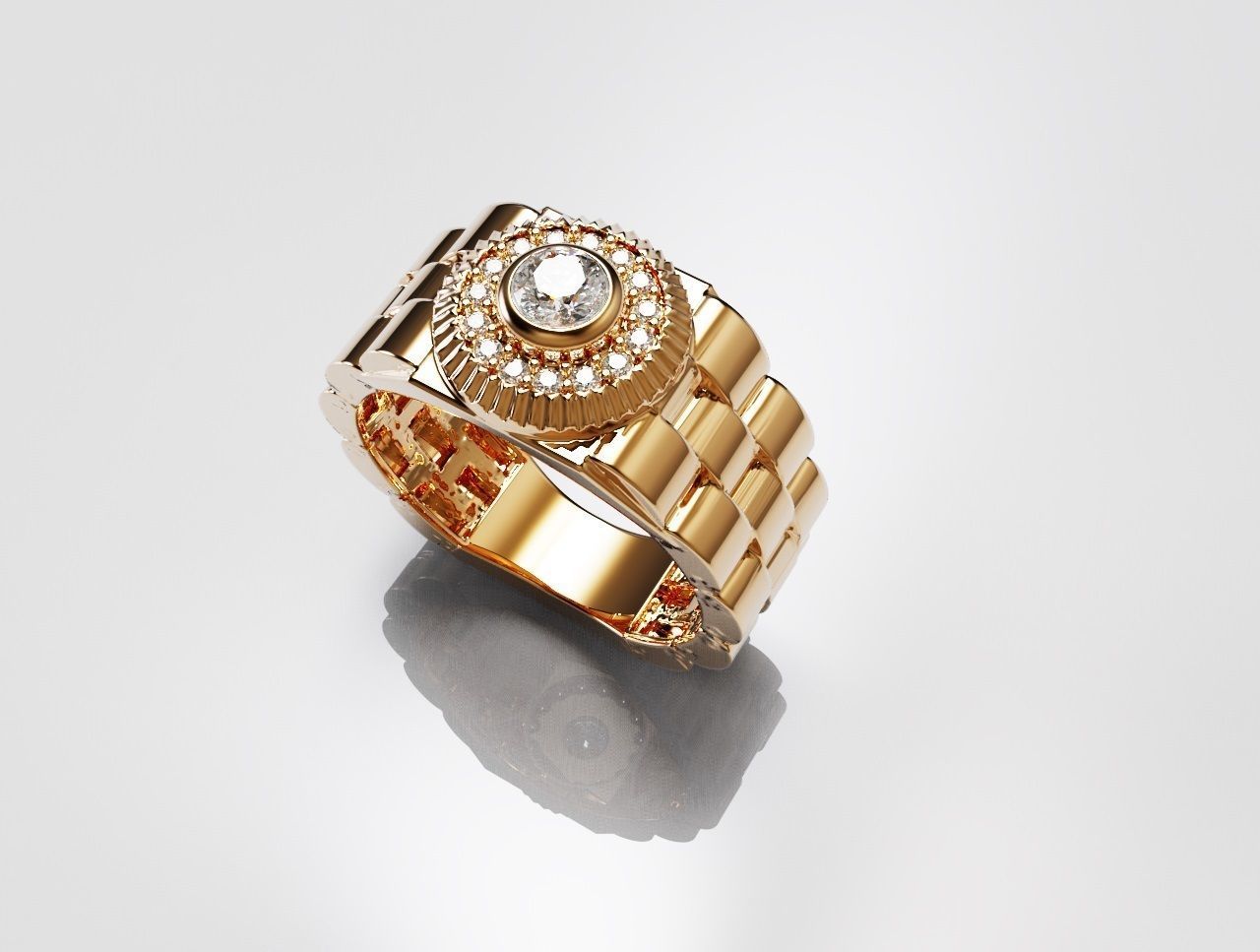 Diamond Ring 3D print model_1