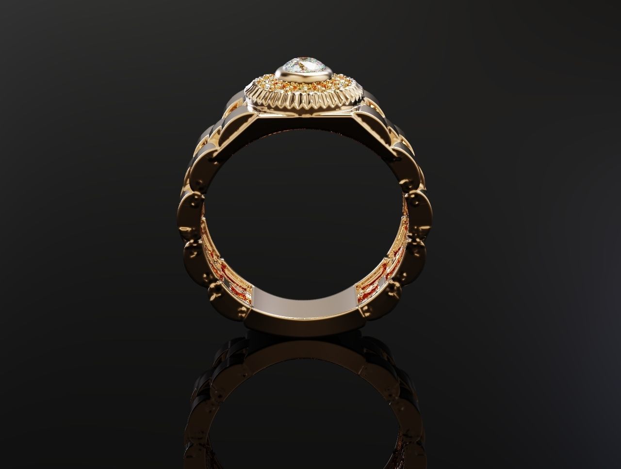 Diamond Ring 3D print model_7