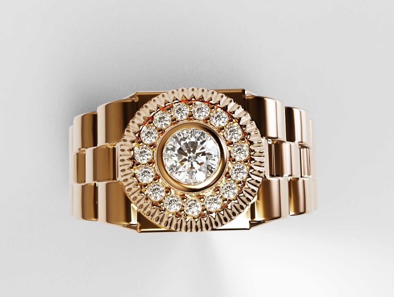 Diamond Ring 3D print model_2