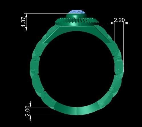 Diamond Ring 3D print model_10