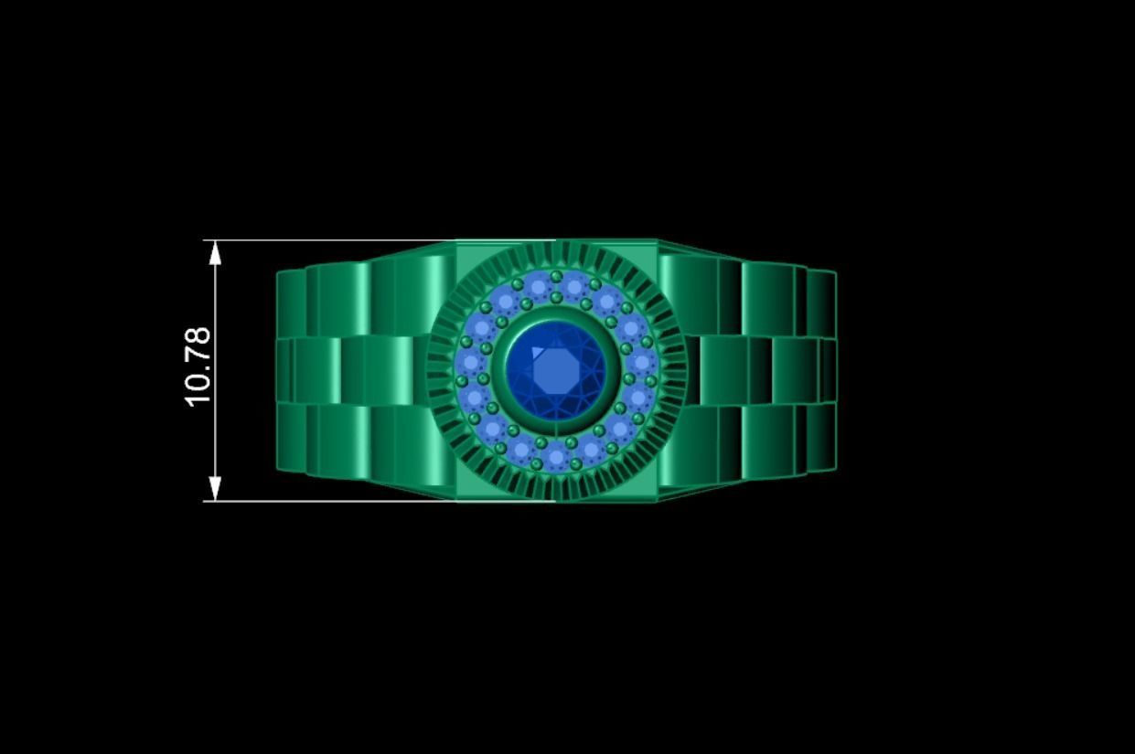 Diamond Ring 3D print model_9