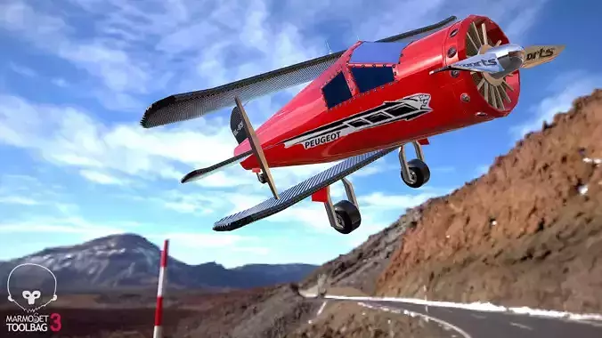 Sports Plane  Low-poly 3D model