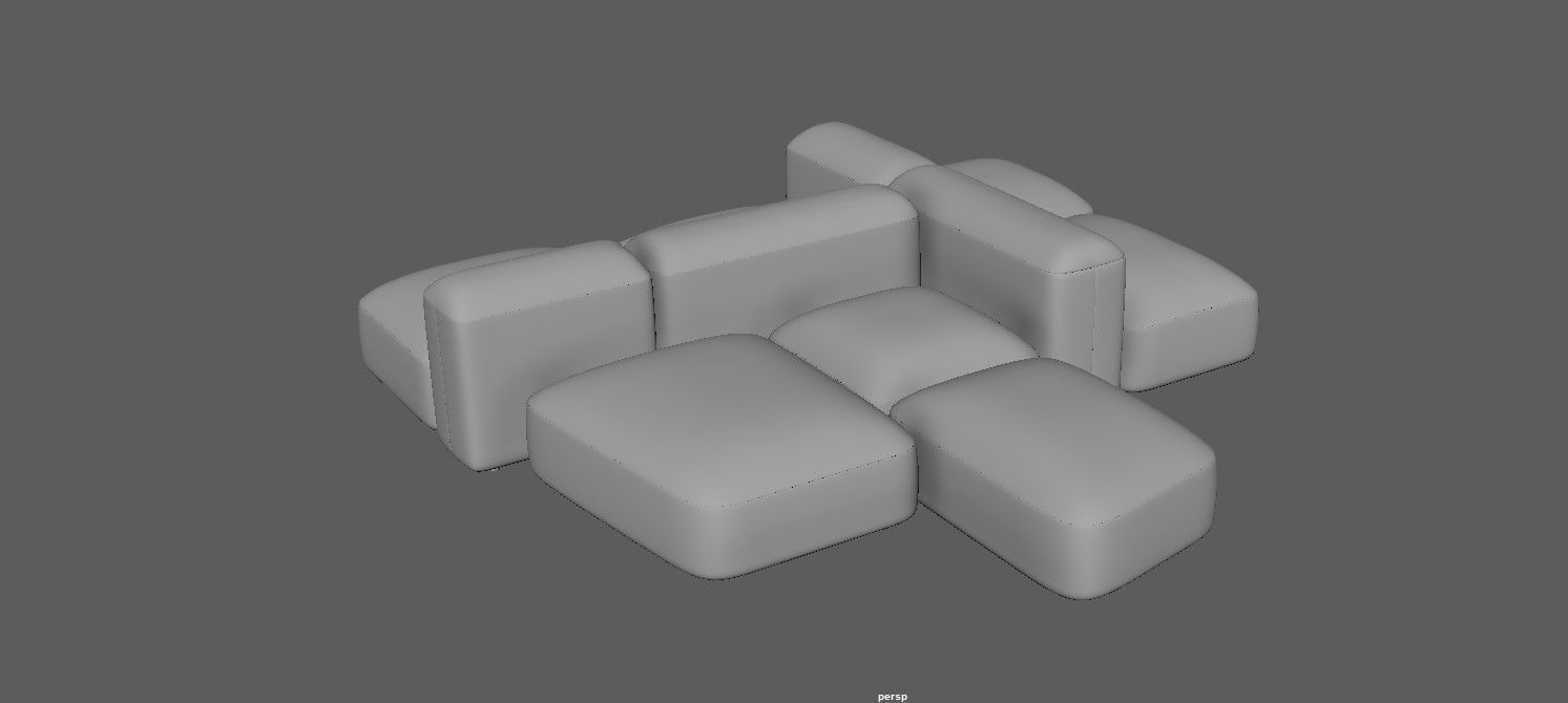 Modular and Customizable Sofa 3D model_7