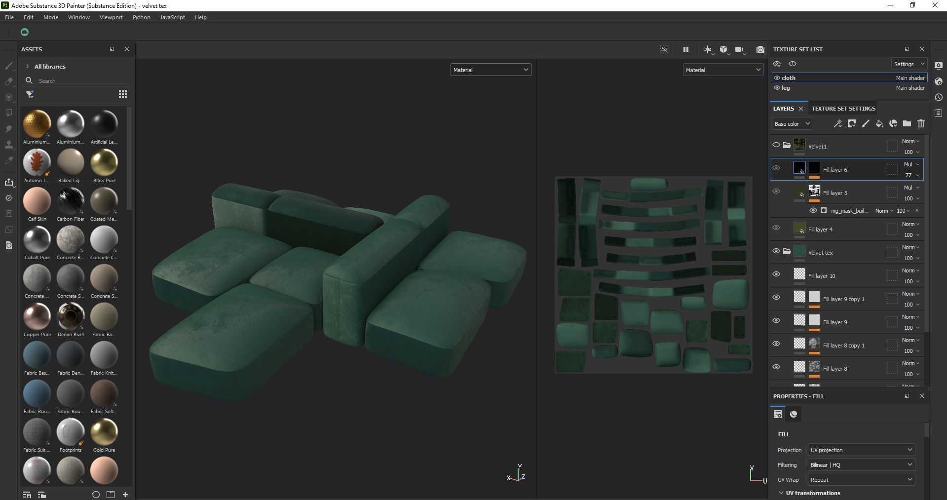 Modular and Customizable Sofa 3D model_23