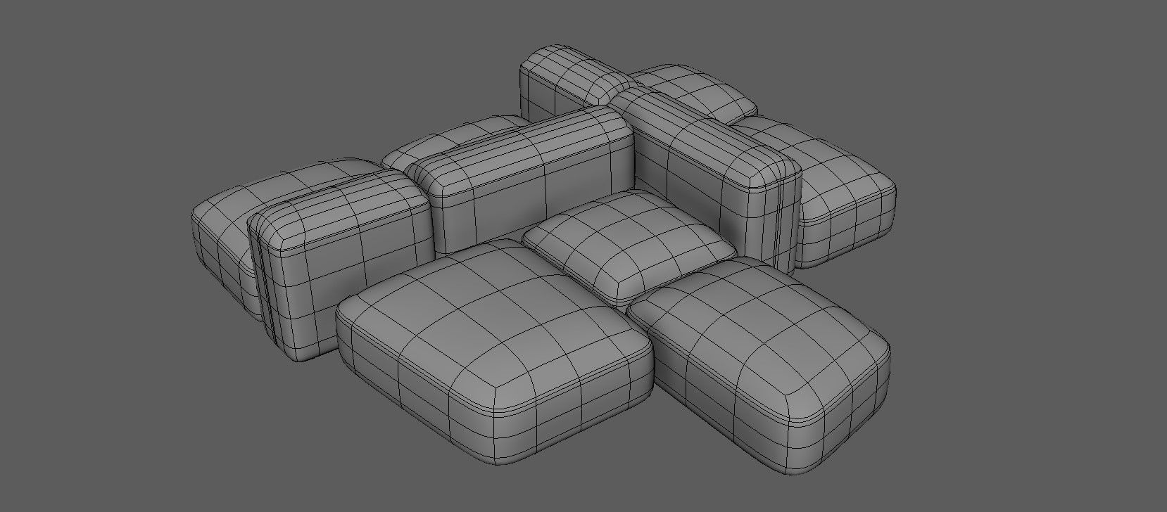 Modular and Customizable Sofa 3D model_12