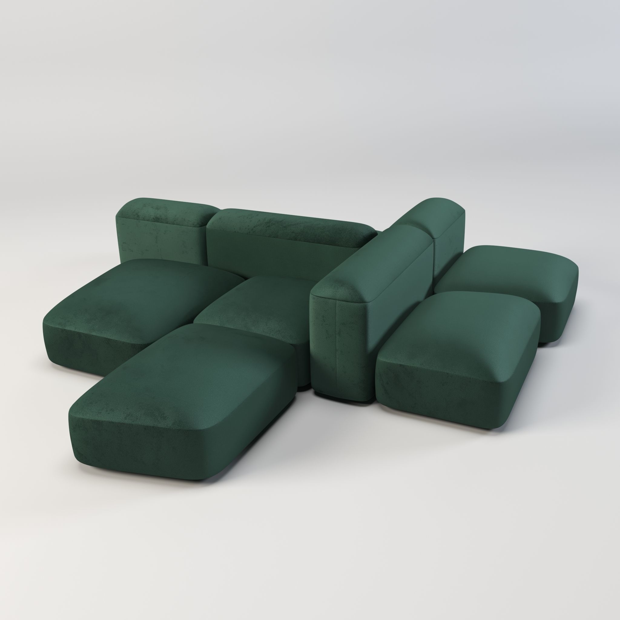 Modular and Customizable Sofa 3D model_2