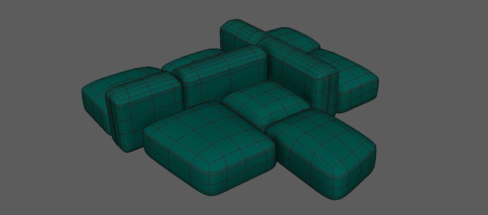 Modular and Customizable Sofa 3D model_10
