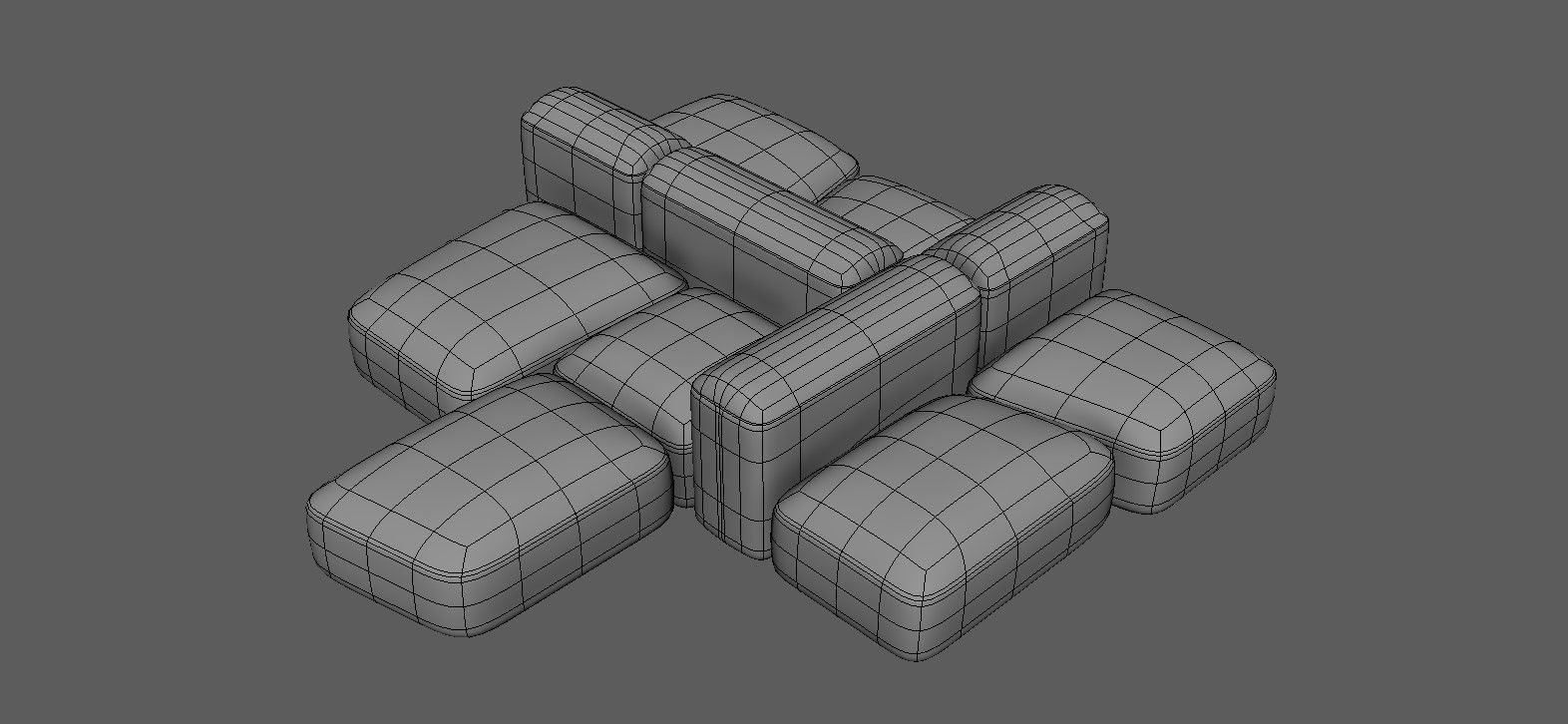 Modular and Customizable Sofa 3D model_11