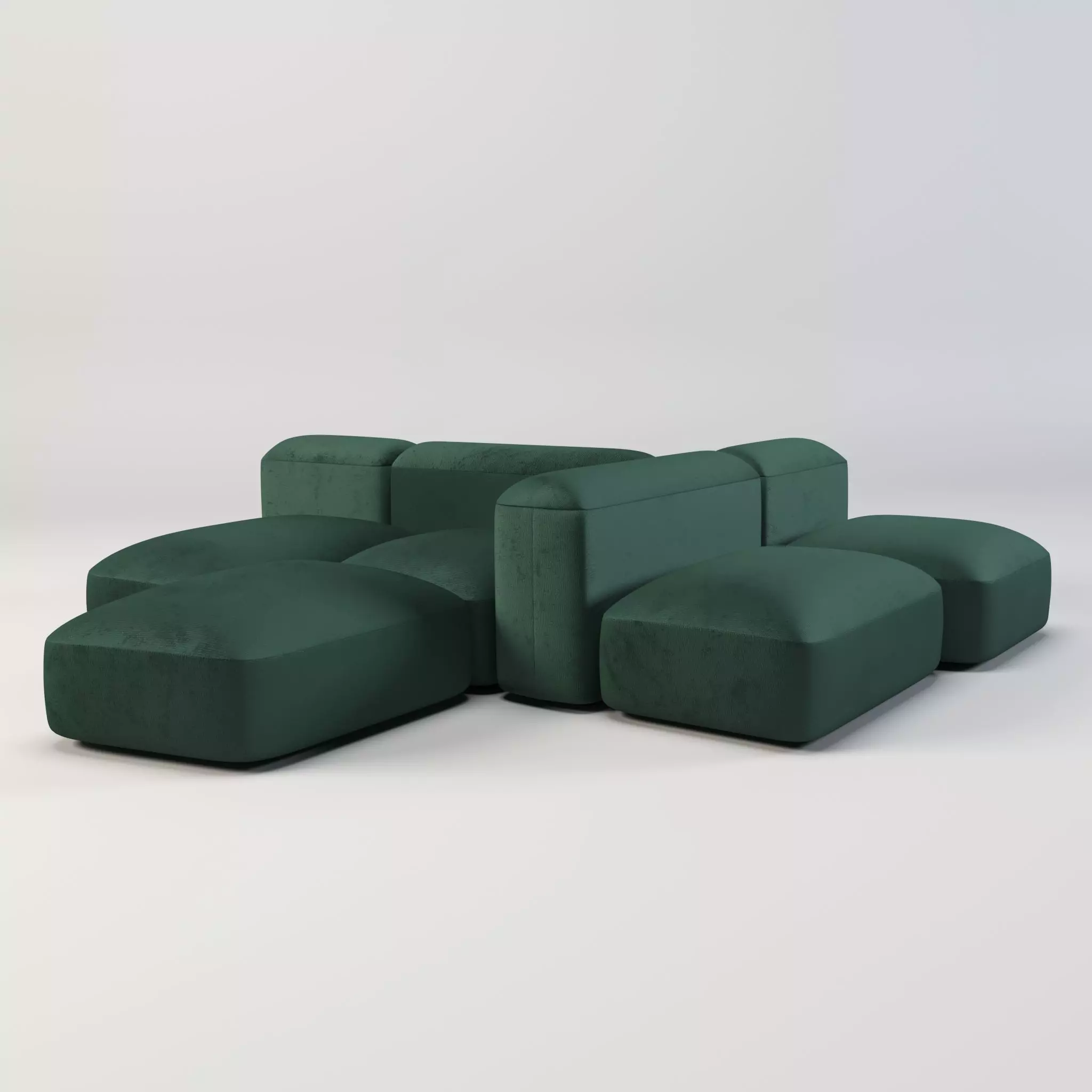 Modular and Customizable Sofa 3D model_0