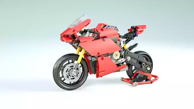 LEGO motorcycle V4 3D model