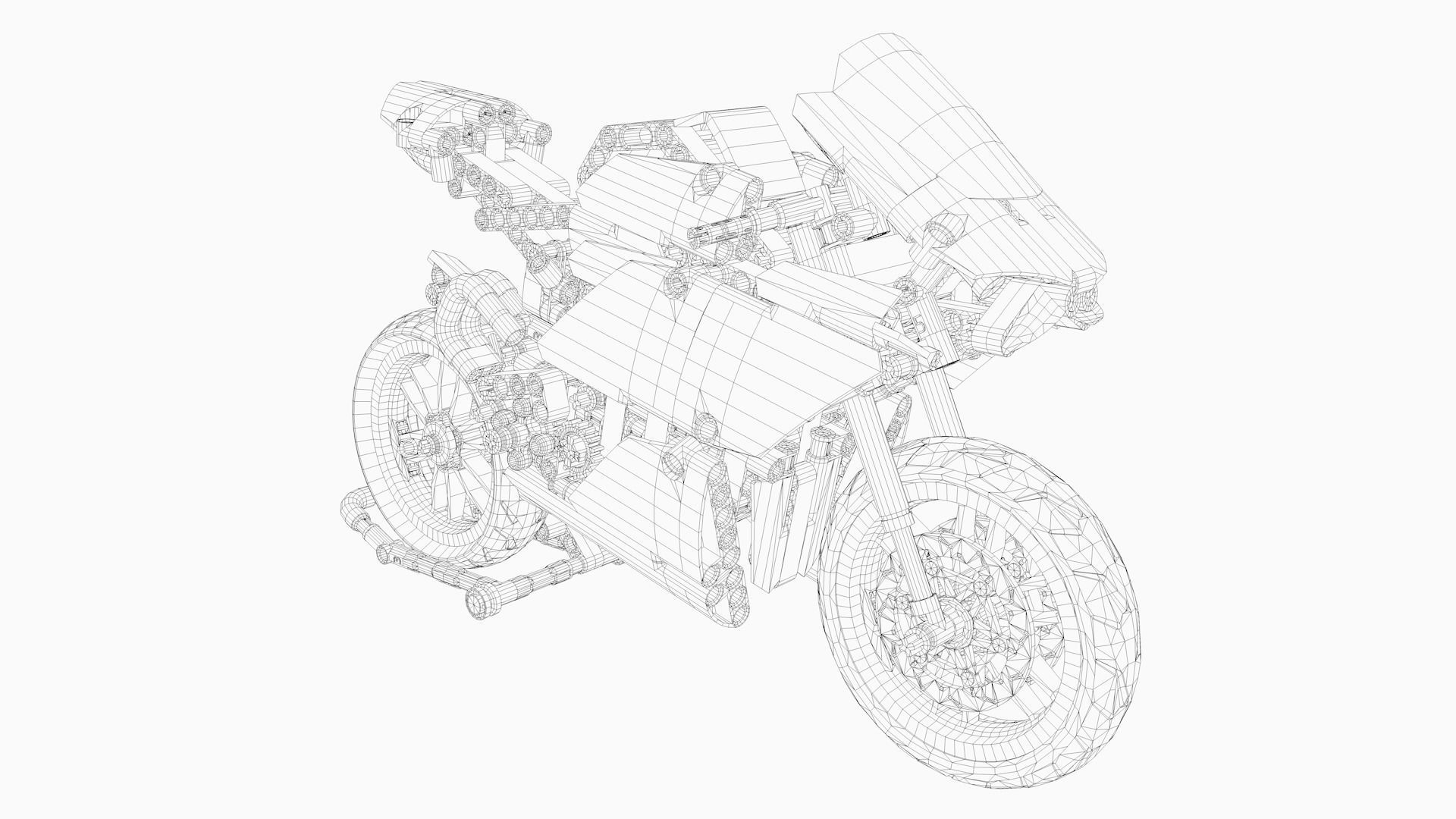 LEGO motorcycle V4 3D model_11