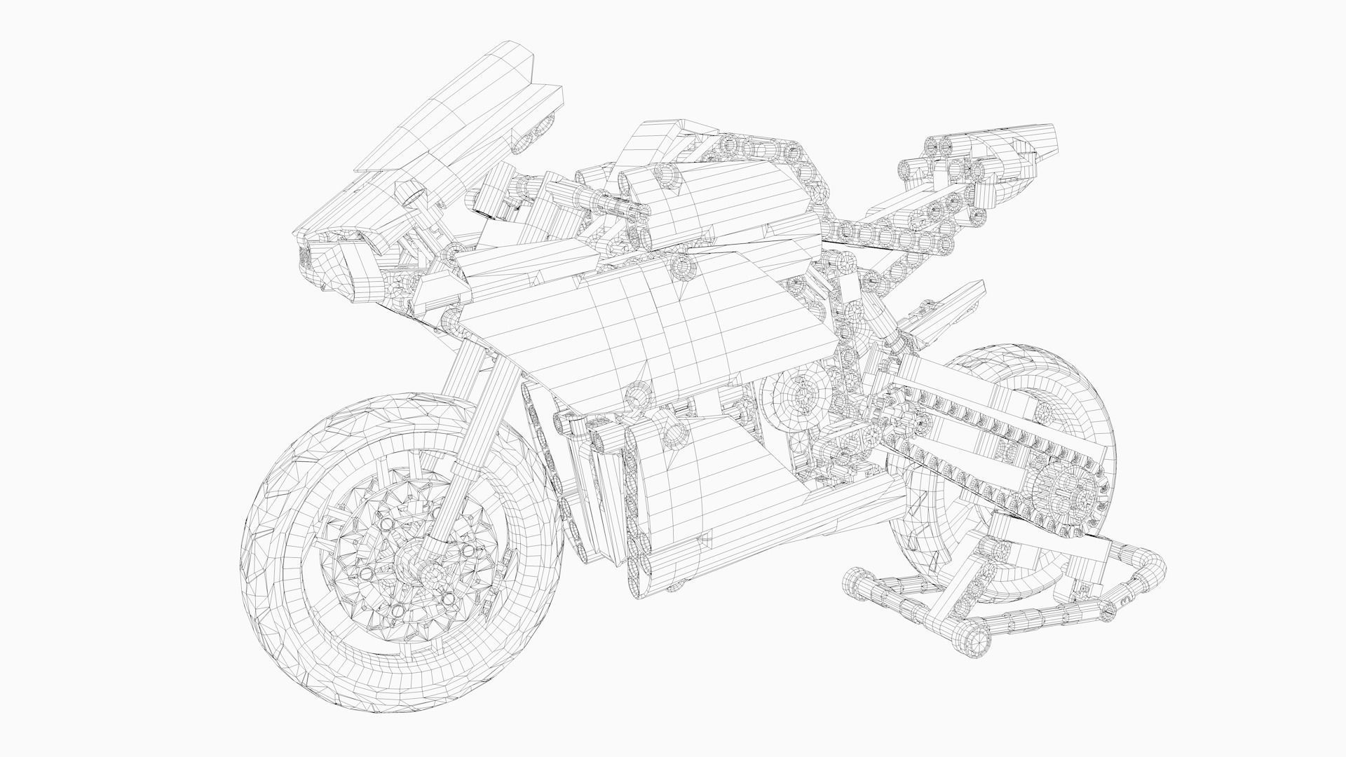 LEGO motorcycle V4 3D model_7