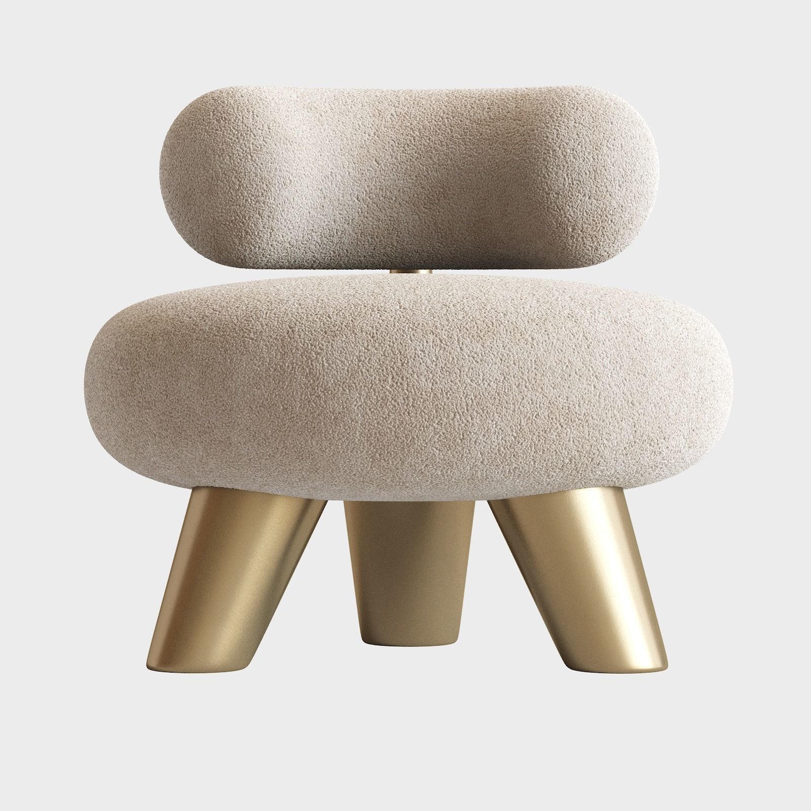 Set of 2 Cast Brass Atlas and Tomyris by Pietro Franceschini 3D model_9